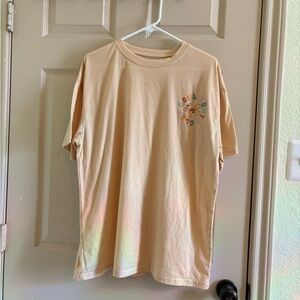 SHEIN Tan Short Sleeve Tee with Graphic